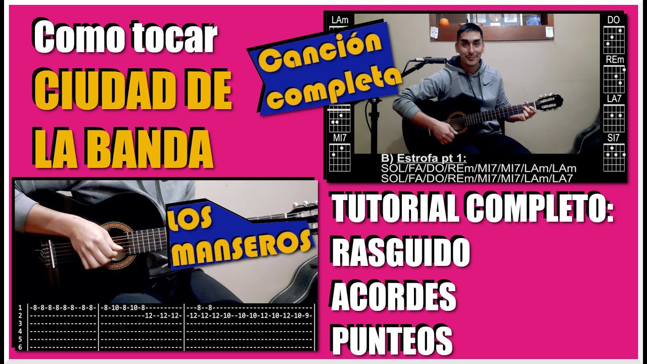 CIUDAD DE LA BANDA - Tutorial: RASGUIDO, ACORDES Y PUNTEO - LOS MANSEROS SANTIAGUEÑOS