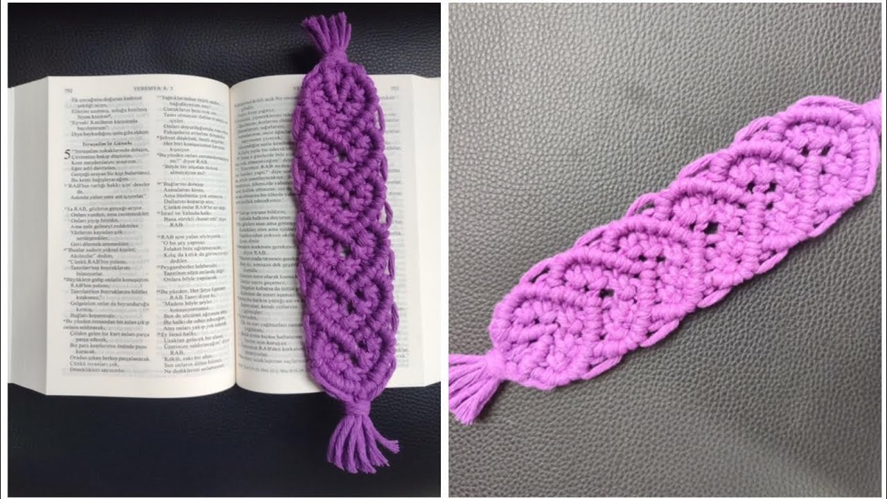 Quick and easy handmade bookmark tutorial with macrame thread#diy #macrametutorial 