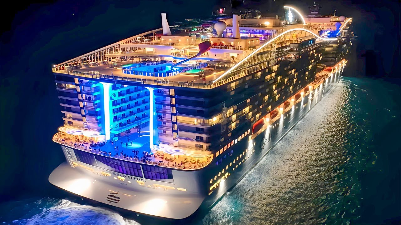 Круизный лайнер MSC World Europa Tour в формате 4K | Самый большой корабль MSC Cruises