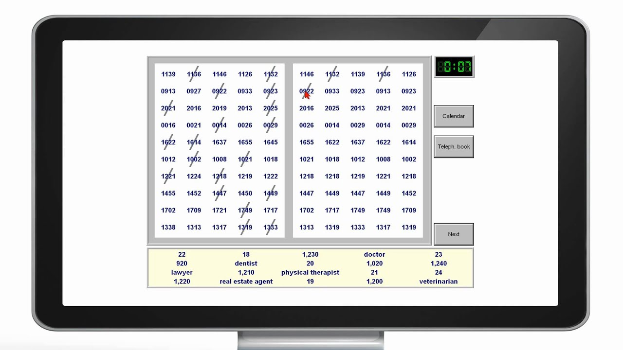 Test SIMKAP Simultaneous Capacity Multi-Tasking (Vienna Test System)