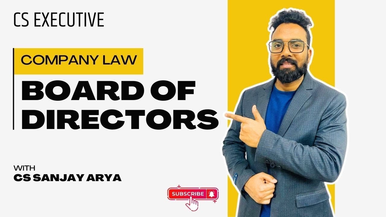Ch-1 Board of Director L-9 | DIN | Company Law Vol-2 | CS Executive | CS Sanjay Arya