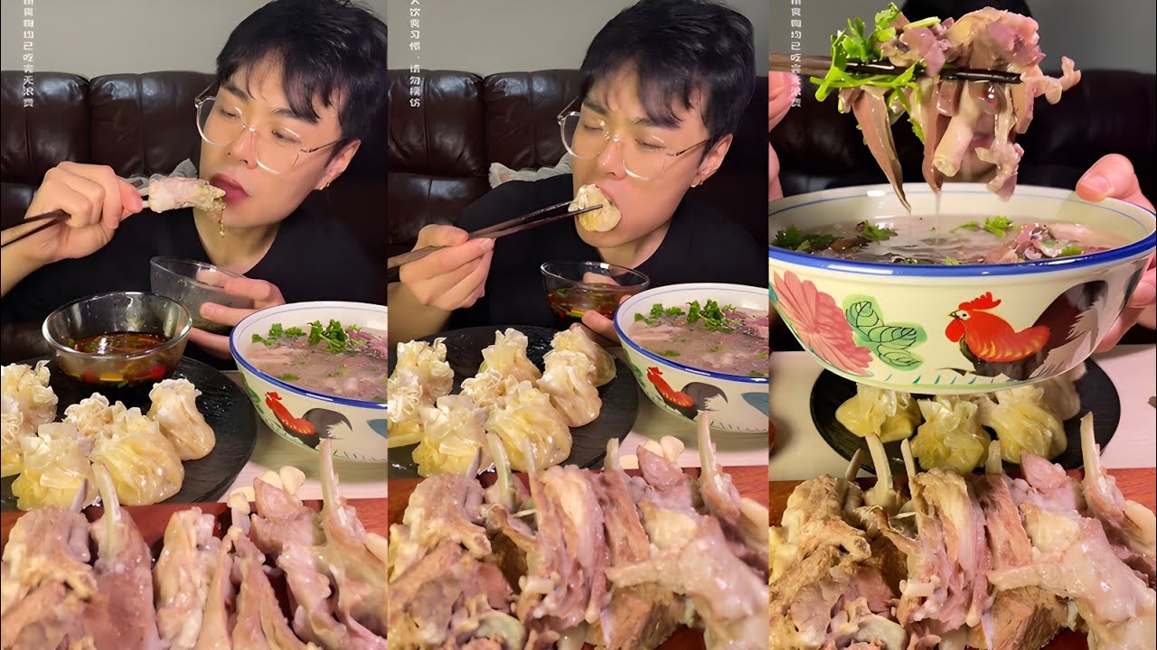 ASMR] [MUKBANG]  Lamb Shumai, Stewed Lamb Ribs, Lamb Offal Soup. 