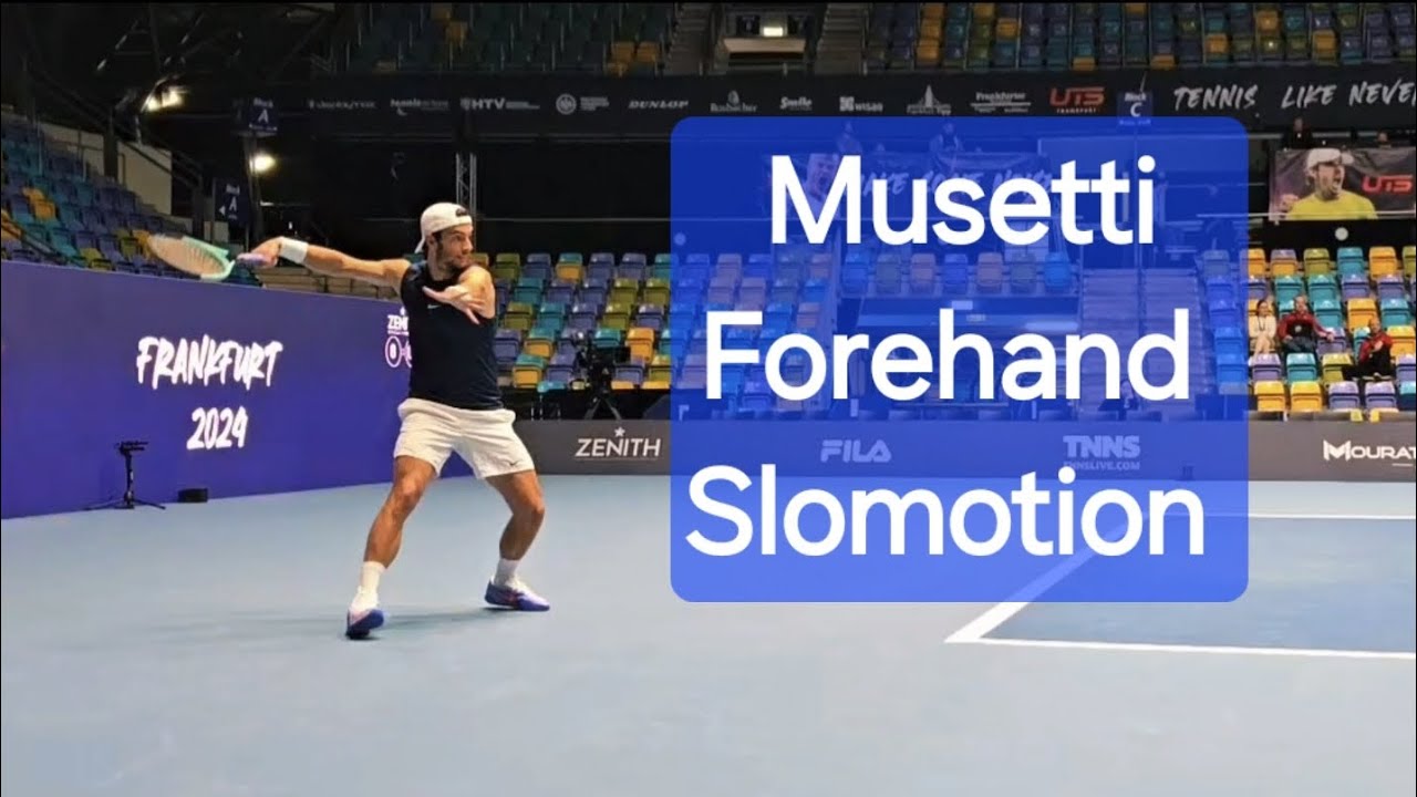 Musetti Forehand Slomo Slomotion UTS 2024 Frankfurt Lorenzo