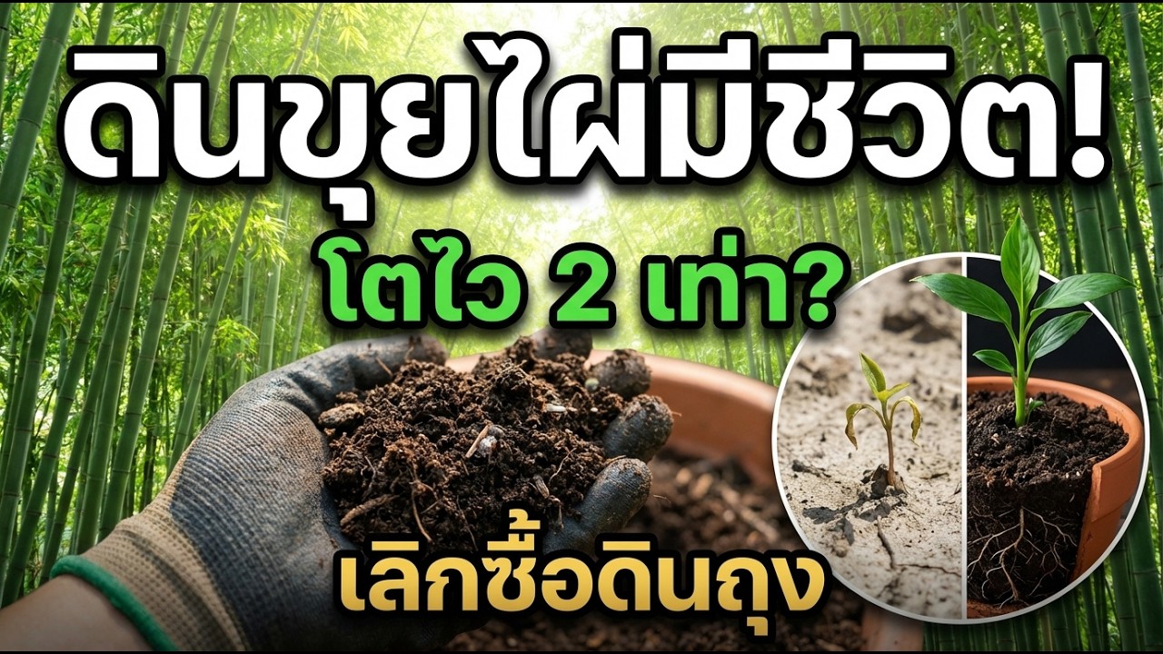 ไผ่ 1 กอ = โรงงานผลิตดิน! ใบไผ่แห้ง และ รากไผ่ สุดยอดวัสดุเพาะกล้าที่มีไตรโคเดอร์มาตามธรรมชาติ