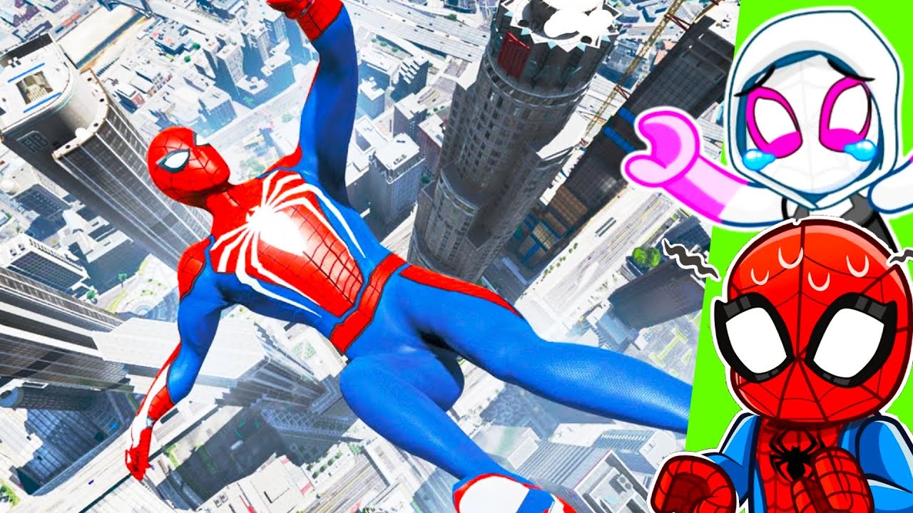 SPIDERMAN Vs 4,643,851 Feet Fall!