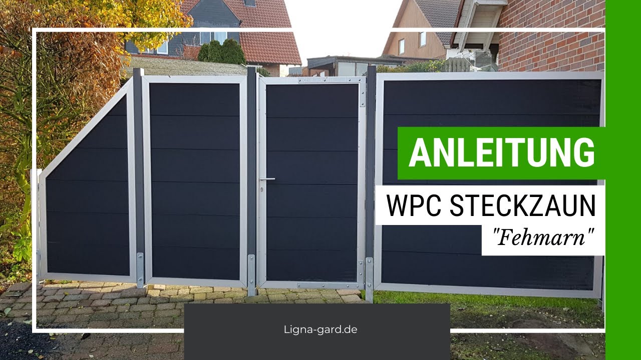 WPC-Zaun aufbauen: Fehmarn | zum Einbetonieren | Ligna Gard