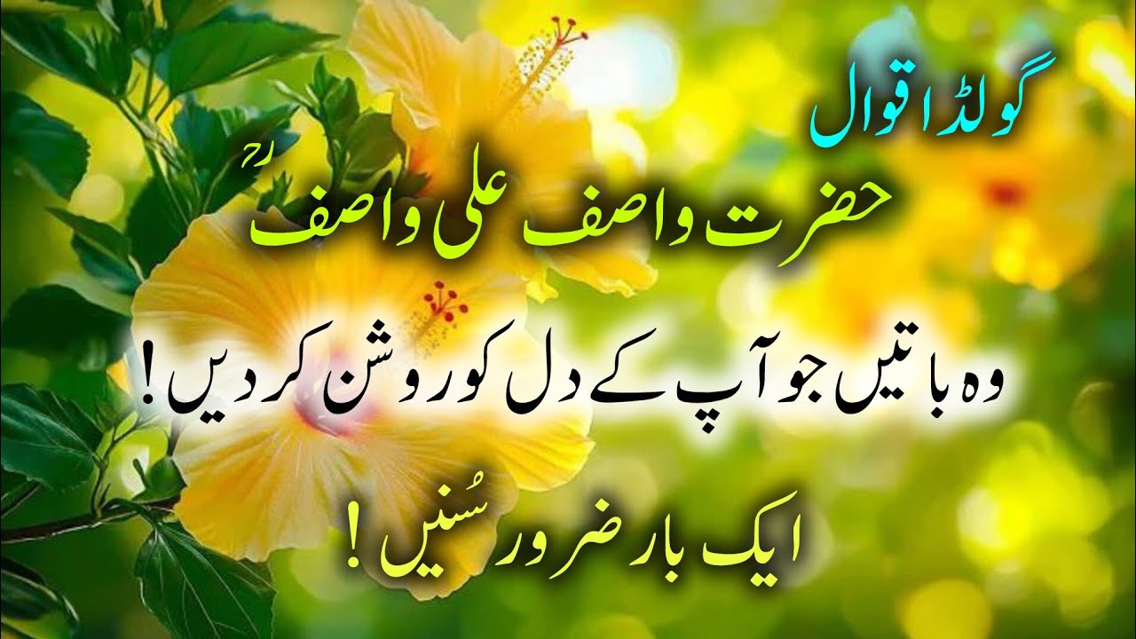 Hazrat Wasif Ali Wasif (R.A) I Best Motivational Islamic Quotes 