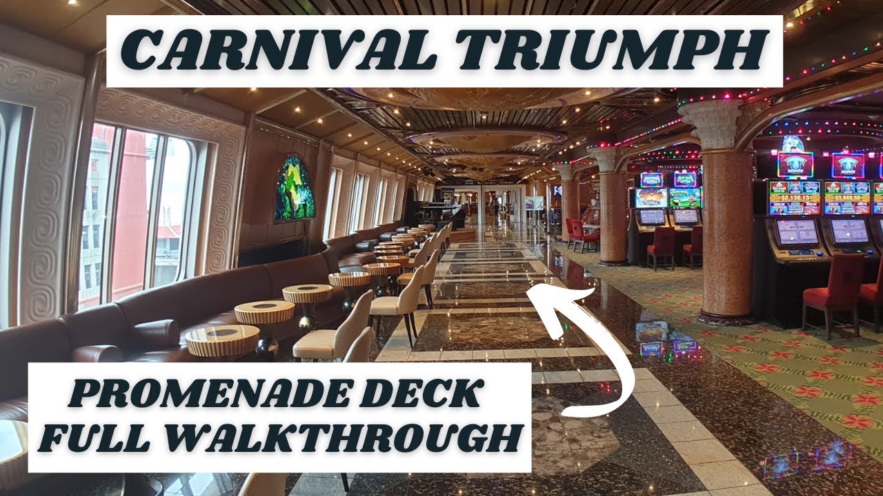 Carnival Triumph Promenade Deck 5 Full Walk Through
