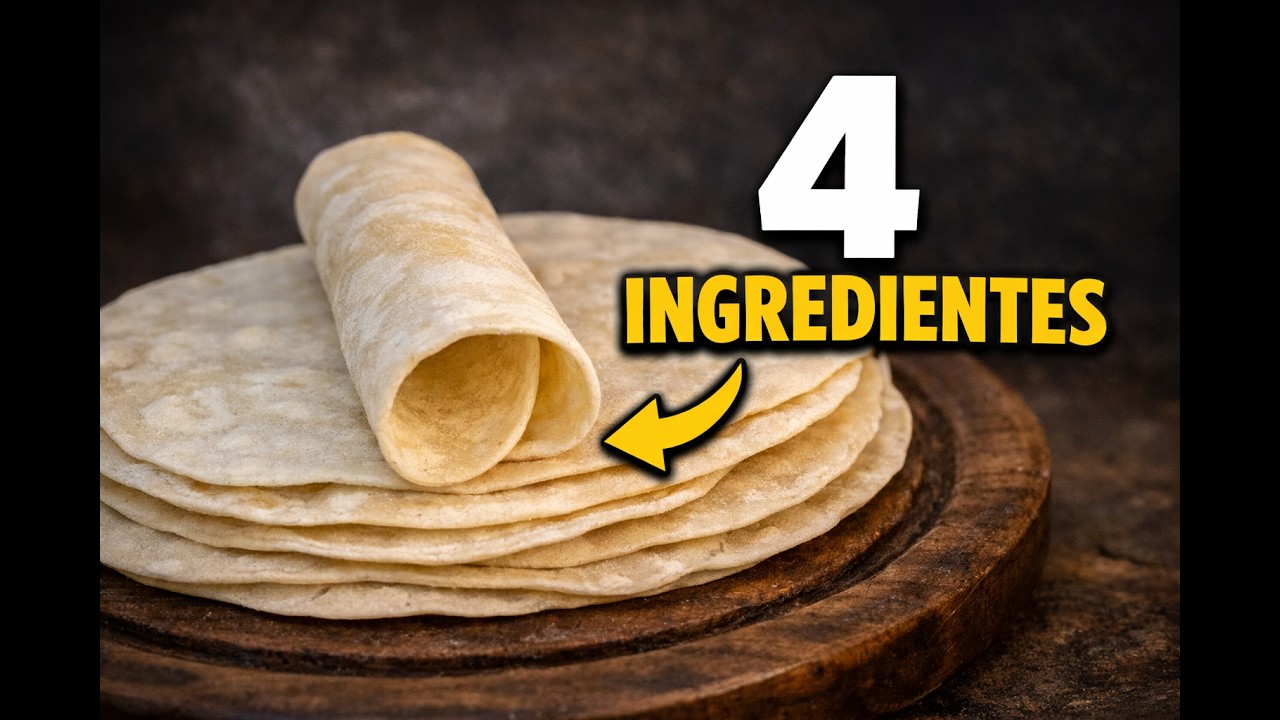 🥙 RAPIDITAS o TORTILLAS DE TRIGO perfectas &iexcl;con solo 4 ingredientes y sin secretos!