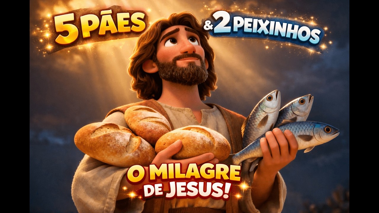 O Milagre dos 5 Pães e 2 Peixinhos - A Multiplicação Que Surpreendeu Multidões #criancadejesus