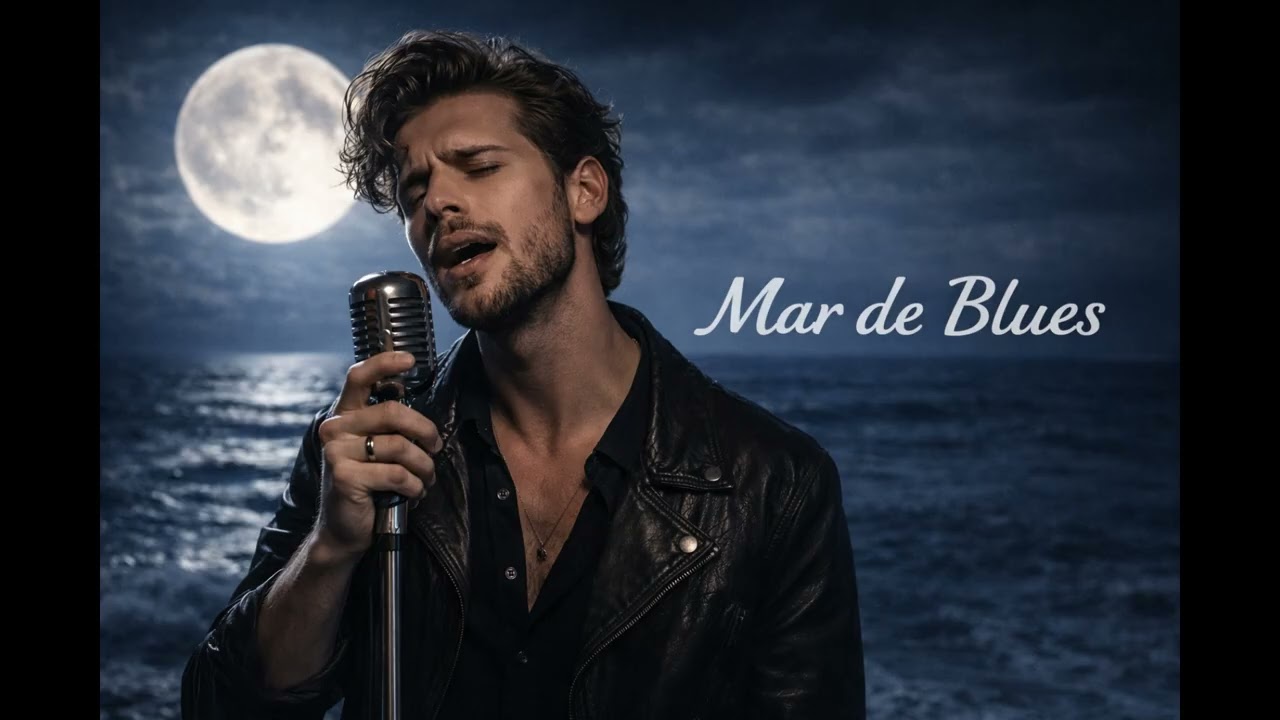 Mar de Blues 🌙 Deep Emotional Blues | Powerful Male Voice | Ocean Night Blues