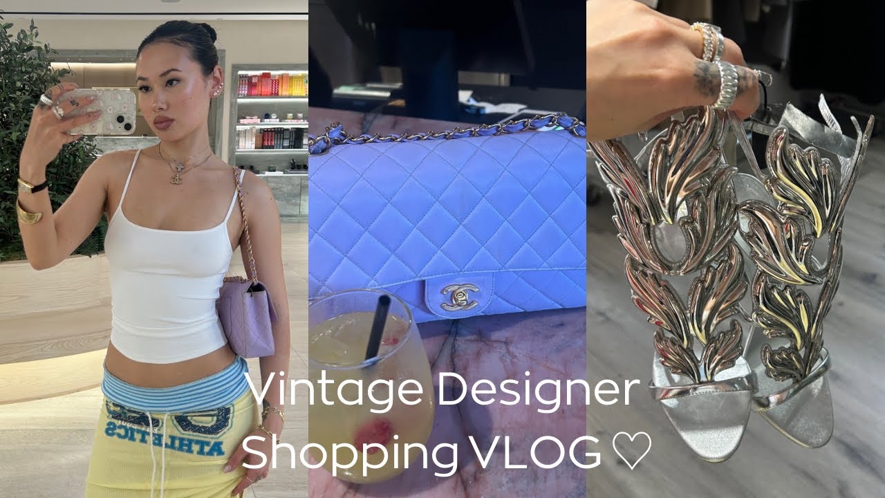 vintage designer shopping & good vibes vlog