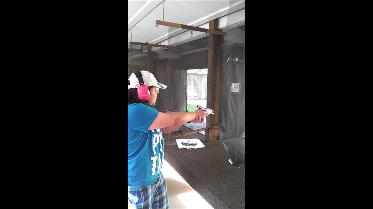 Becca Shooting her first 9mm