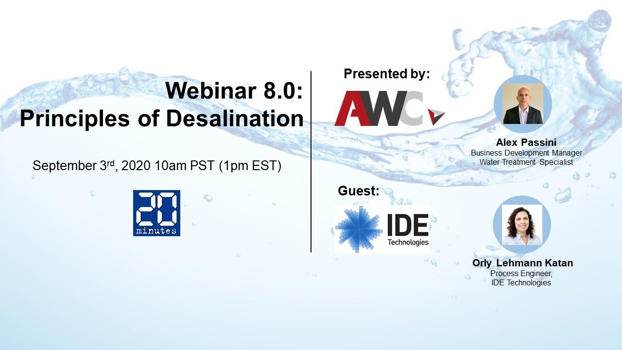 AWC Webinar 8:0 - Principles of Desalination