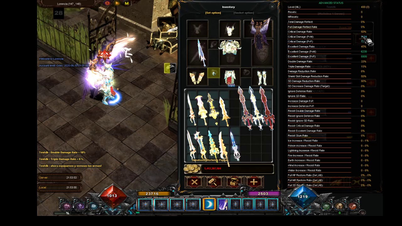 Armas #Bloodangel-Blue Eye Double Damage, Triple Damage (#MuOnline Season 6 Custom) - #LouisEmulator