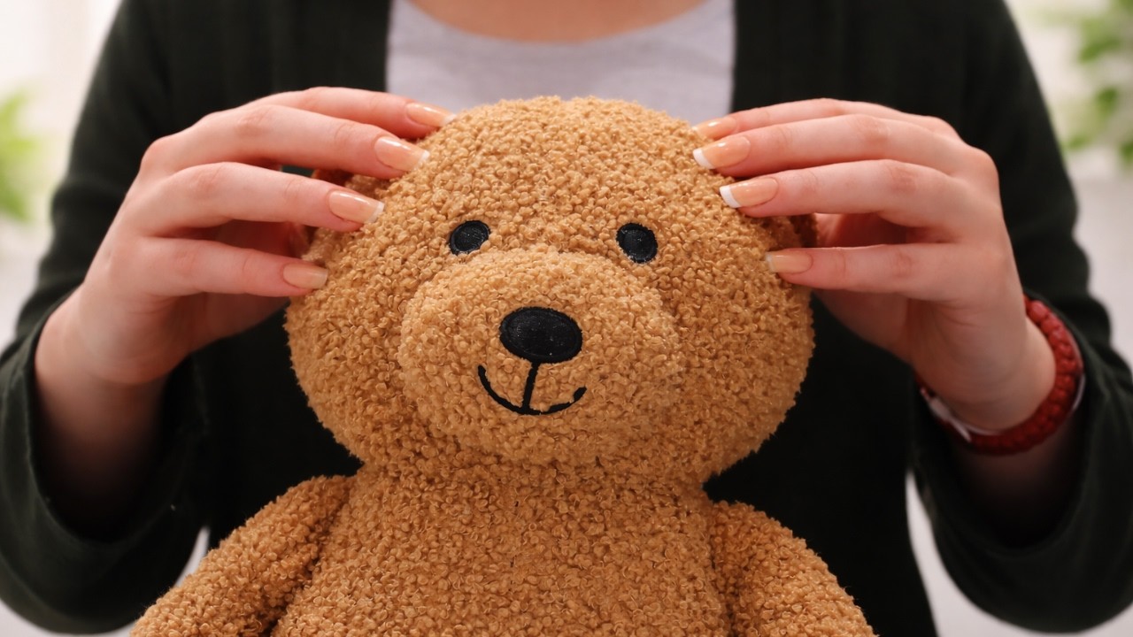 131 🧸 Soft Teddy Bear Scratching & Massage | No Talking ASMR