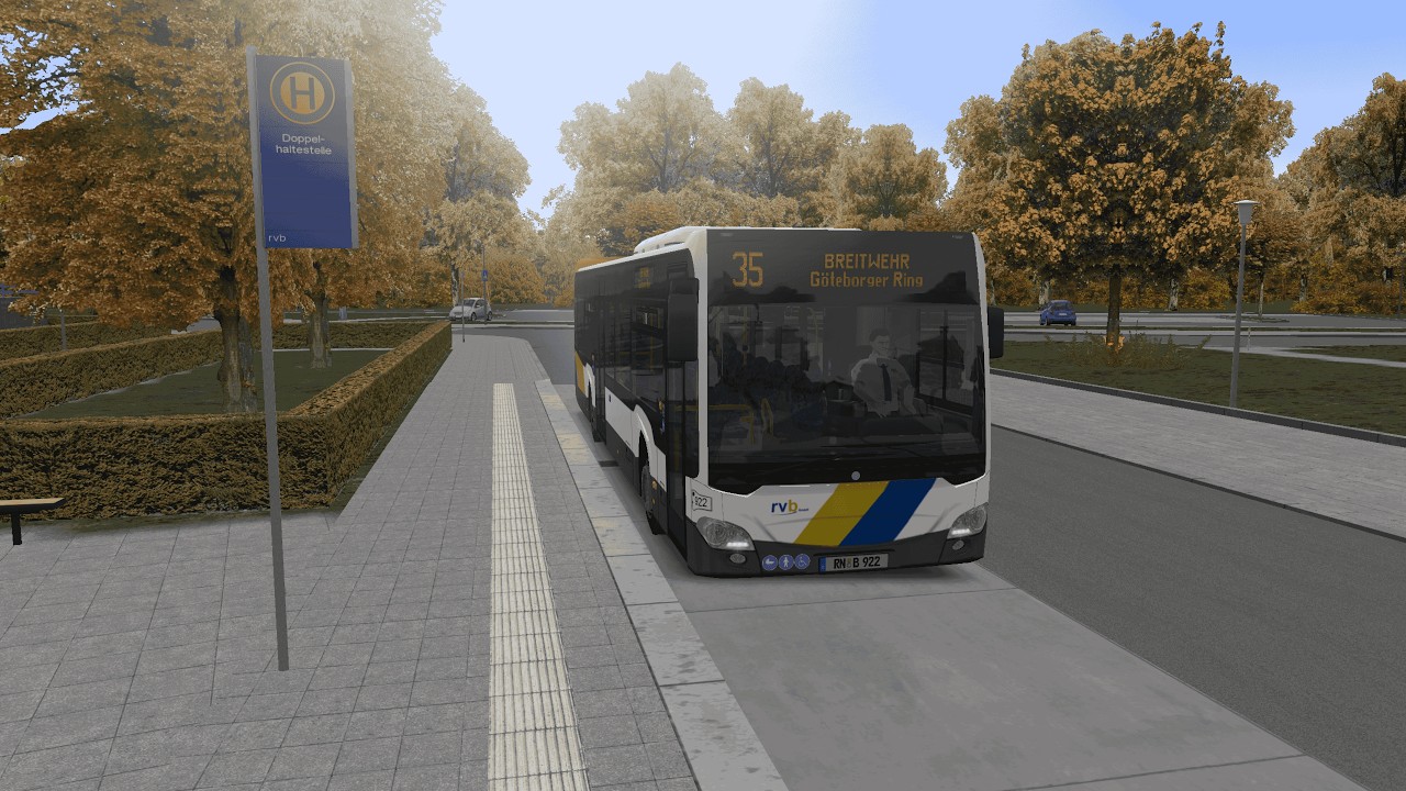 Omsi 2 ｜Rheinhausen 35-ös vonal ｜ Rheinhausen_Ueberlandbus busszal.