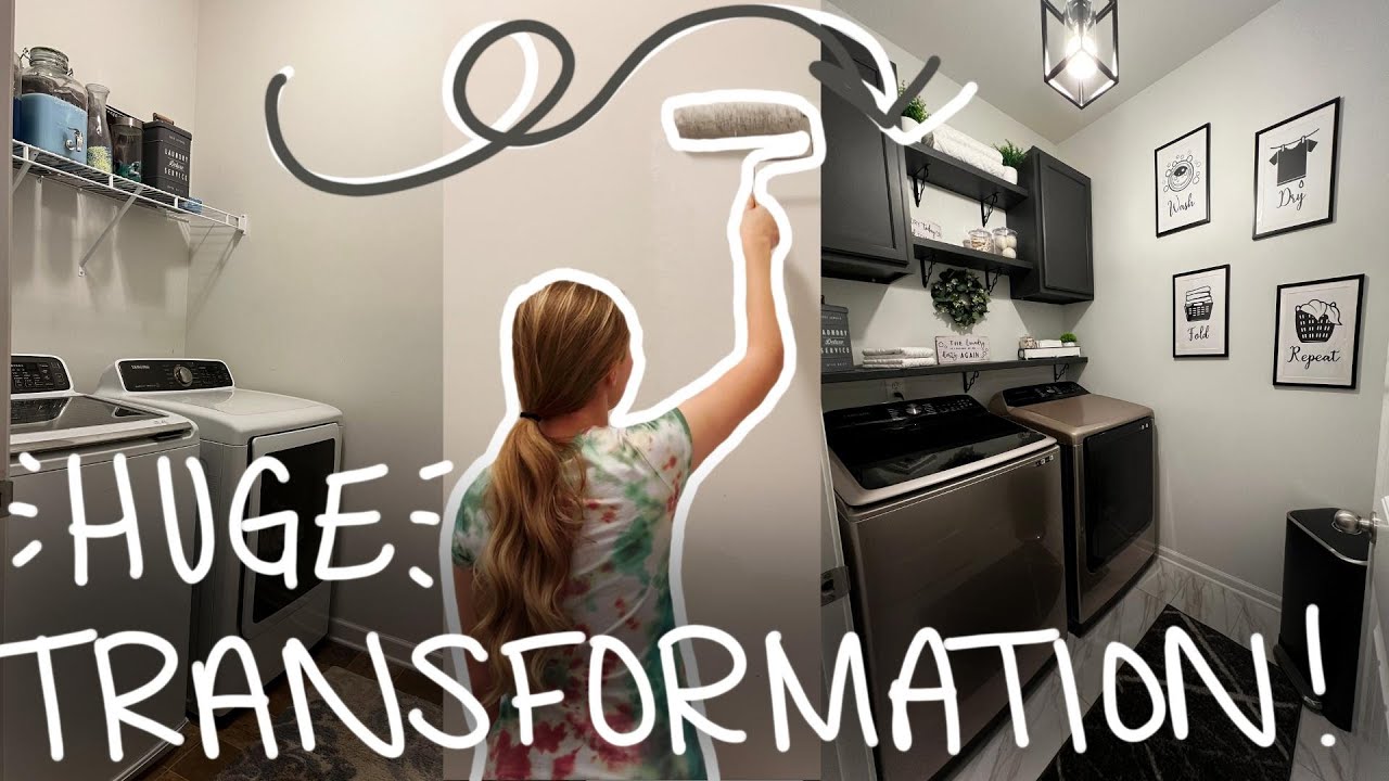 LAUNDRY ROOM MAKEOVER | HUGE TRANSFORMATION