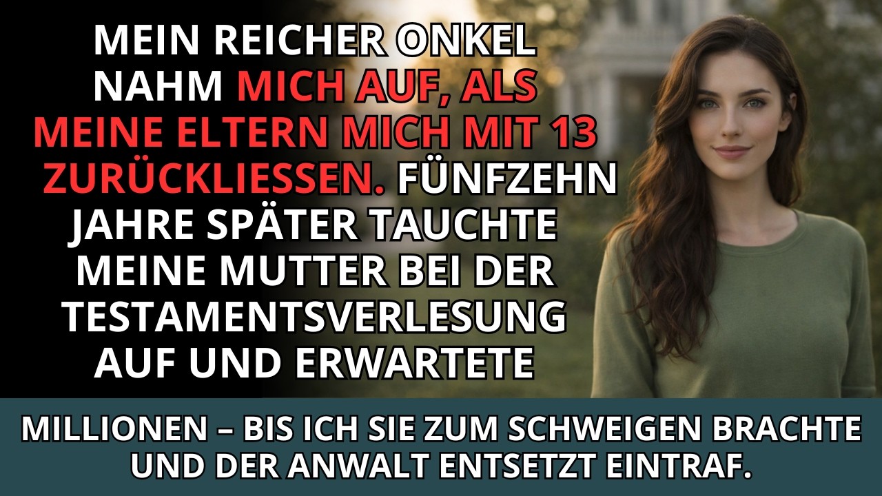 Mein reicher Onkel nahm mich auf, nachdem meine Eltern mich mit 13 im Stich ließen – ohne zu ahne...