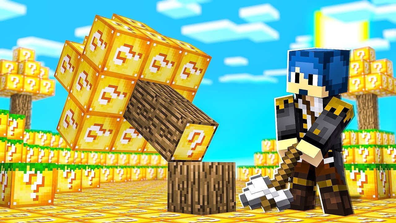 MINECRAFT MA L'INTERO MONDO È DI LUCKY BLOCK!