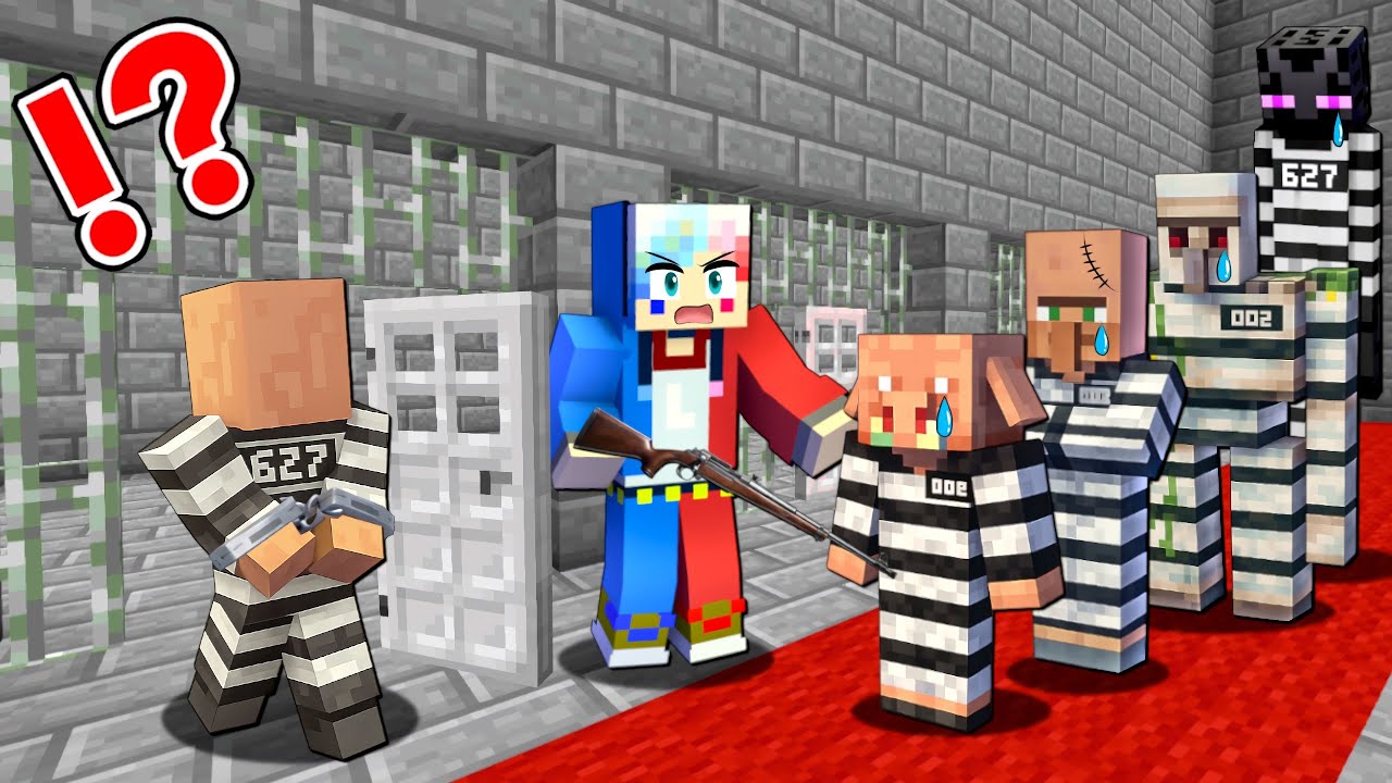 刑務所を作って超怖い囚人を捕まえるマインクラフト😱【マイクラ まいくら】ぽっぴんず