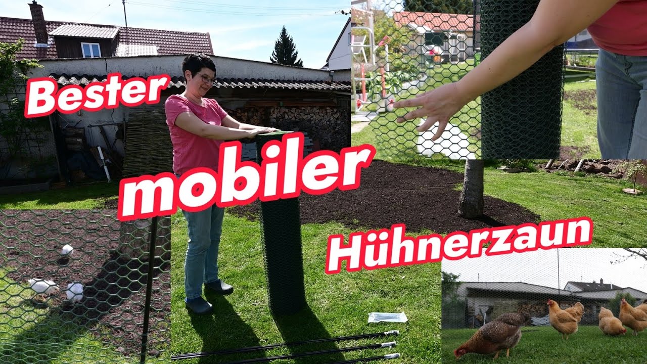 Neuheit! Bester mobiler Hühner Zaun auch für Küken Enten Hasen Hunde ... aus Kunststoff F14