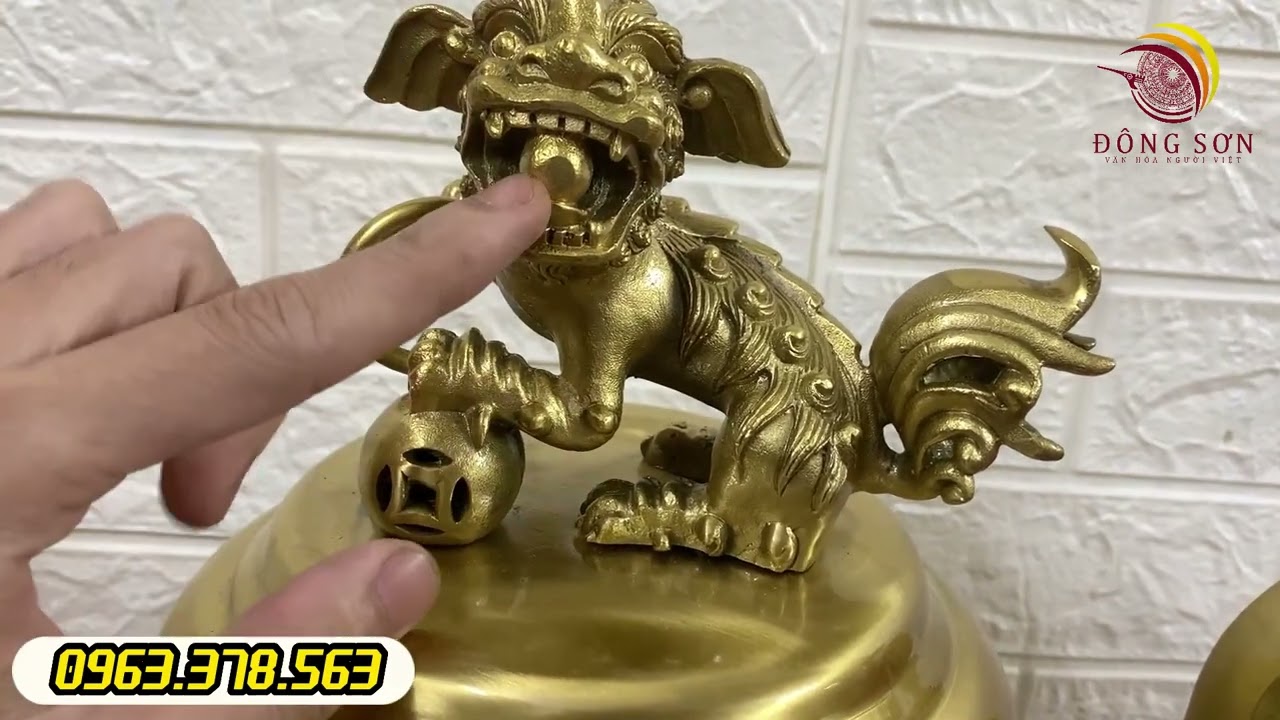 Bộ đỉnh đồng 3 món vàng mộc siêu đẹp | bộ đỉnh đồng cao 60cm | Đồng Đông Sơn