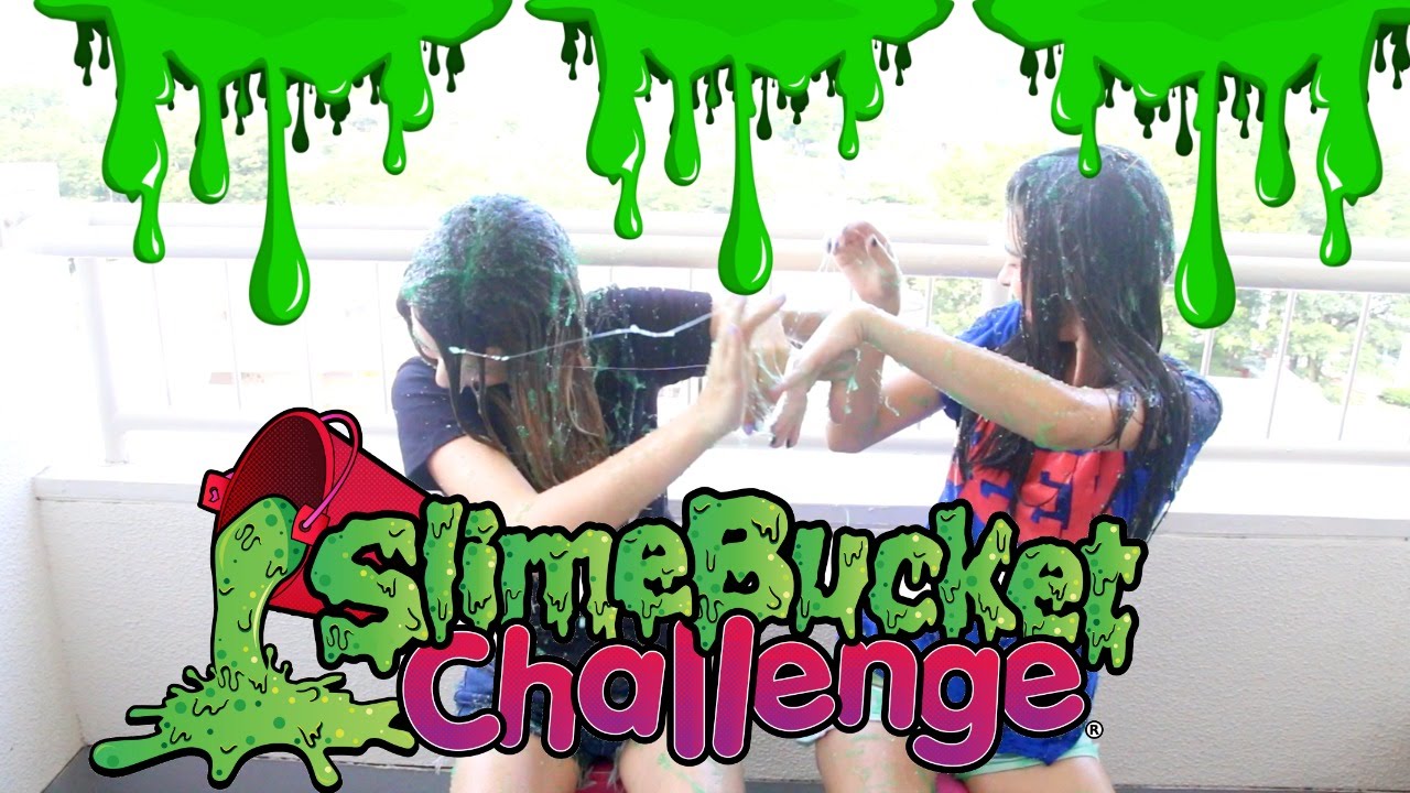 SLIME  BUCKET CHALLENGE - OLHA NO QUE DEU