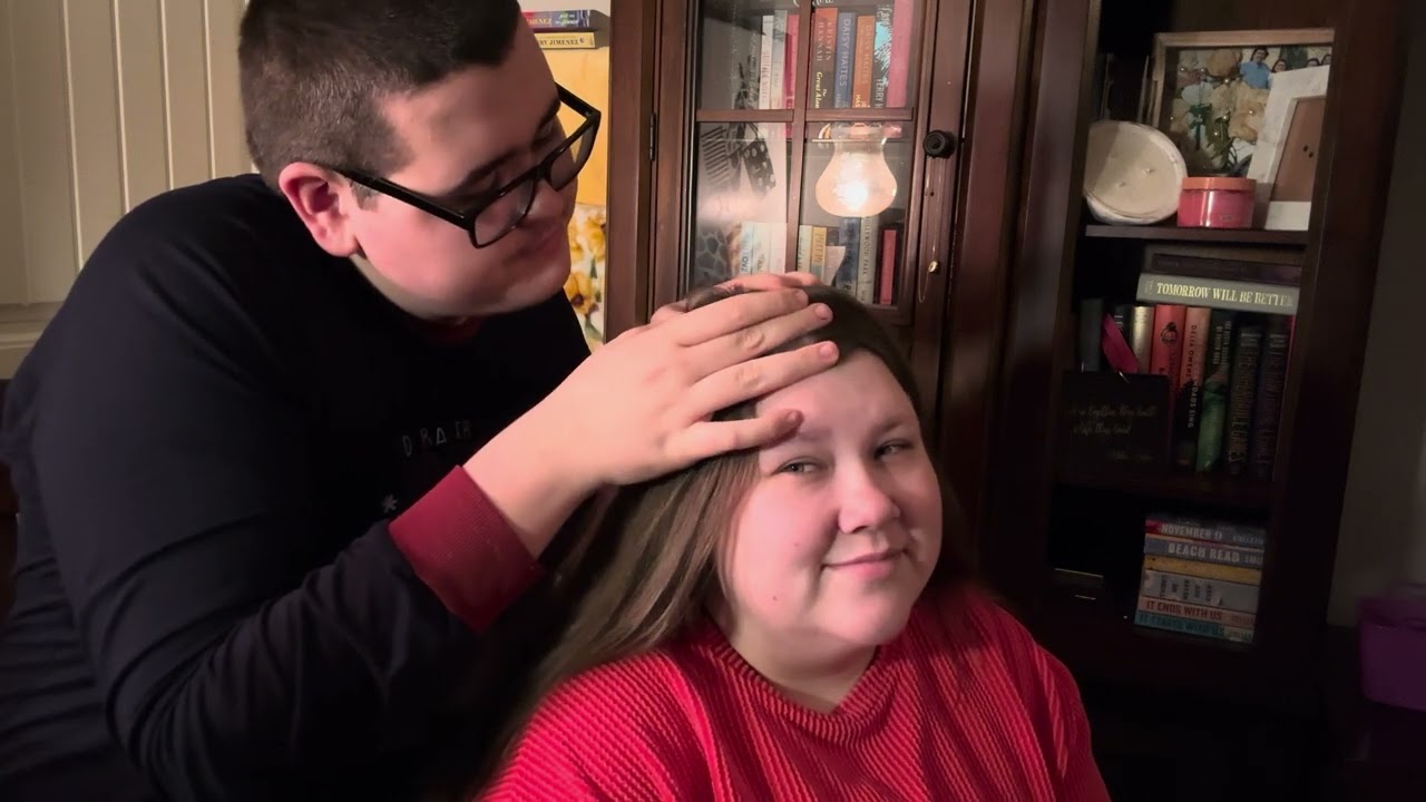 ASMR | brother attempts scalp check & does a lot of hairbrushing while chatting | for entertainment
