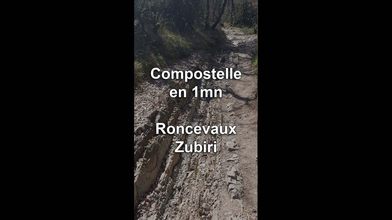 une etape en 1mn de Roncevaux à Zubiri