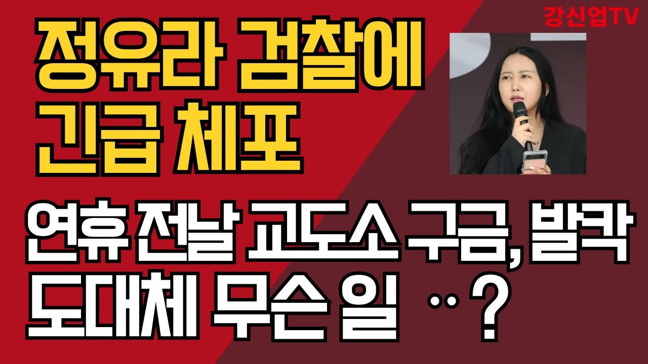 정유라 검찰에 긴급 체포 /연휴 전날 교도소 구금, 발칵/도대체 무슨 일 ᆢ?