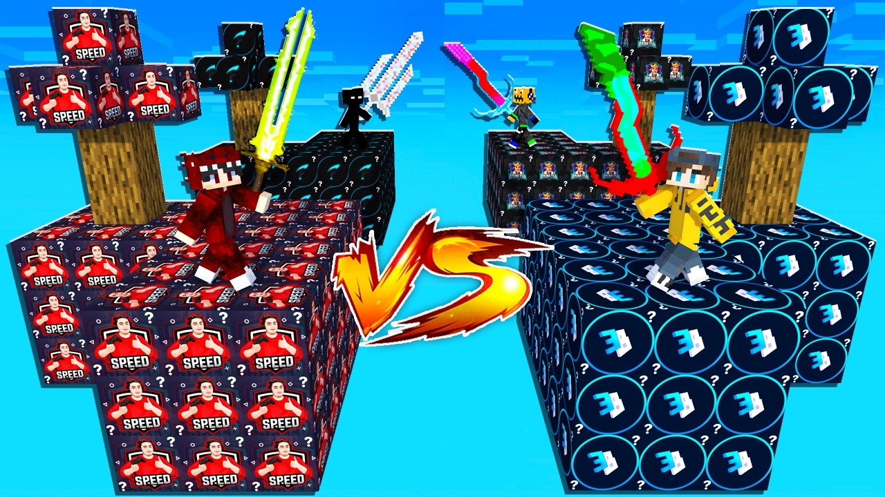 ماين كرافت سكاي بلوك بلوكات حظ اليوتيوبر مع الشباب !🔥😱