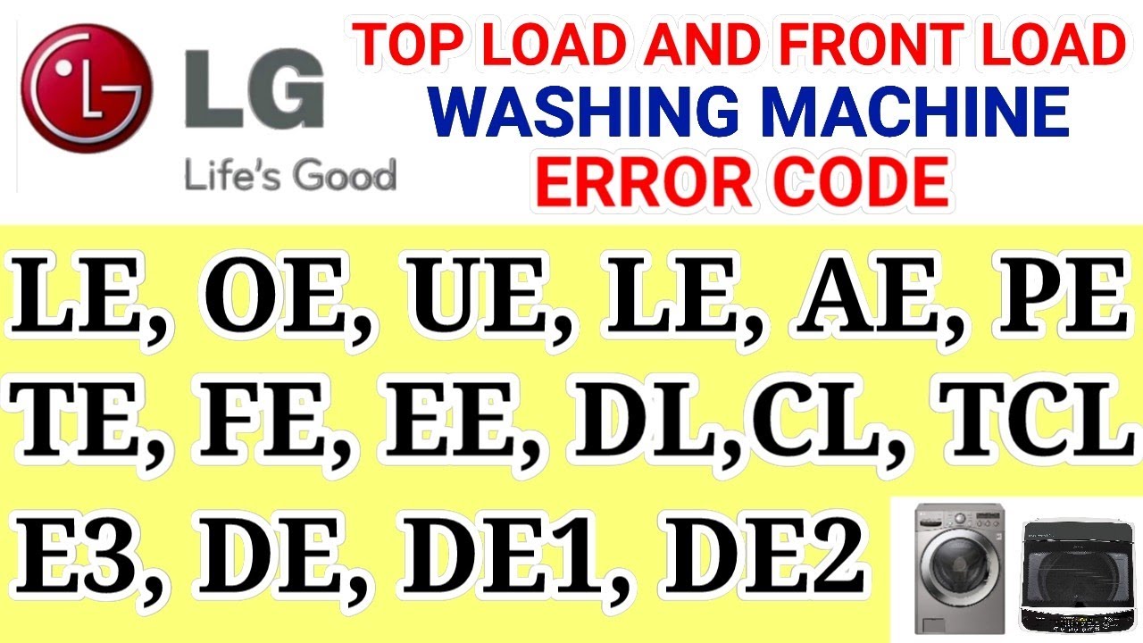 lg washing machine error code