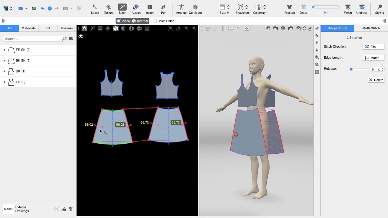 Basic arrange and stitch