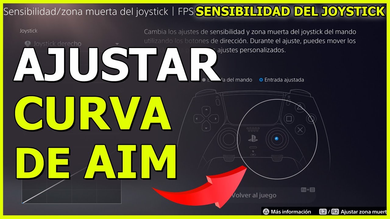Cómo Ajustar la Sensibilidad de los Joystick del mando DualSense Edge (Curva de Respuesta: AIM)