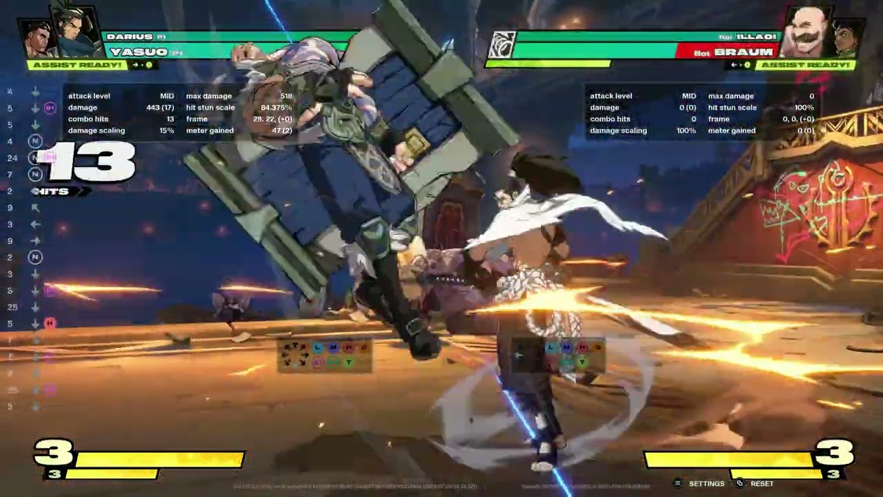 2XKO Yasuo BNB. Advanced. Meterless/1/3bars