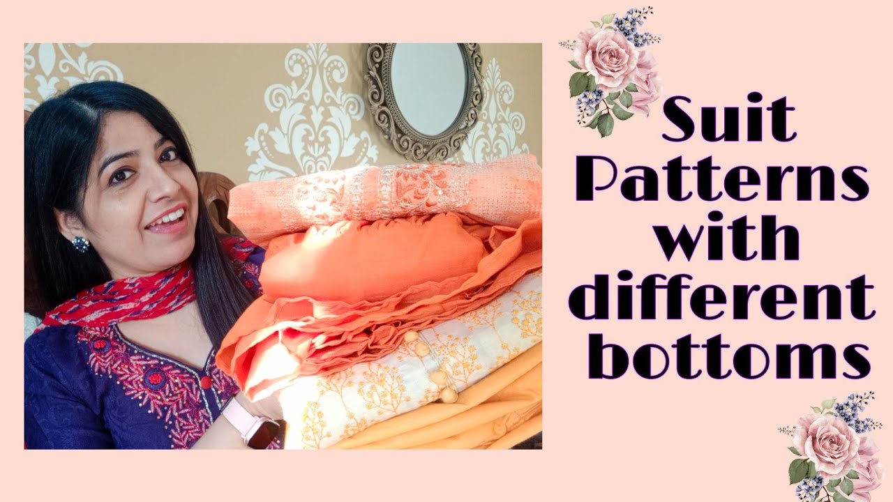 STITCHING PATTERNS | Suit materials से बनाए different तरह के suits | fashion fusions | PANKHURI