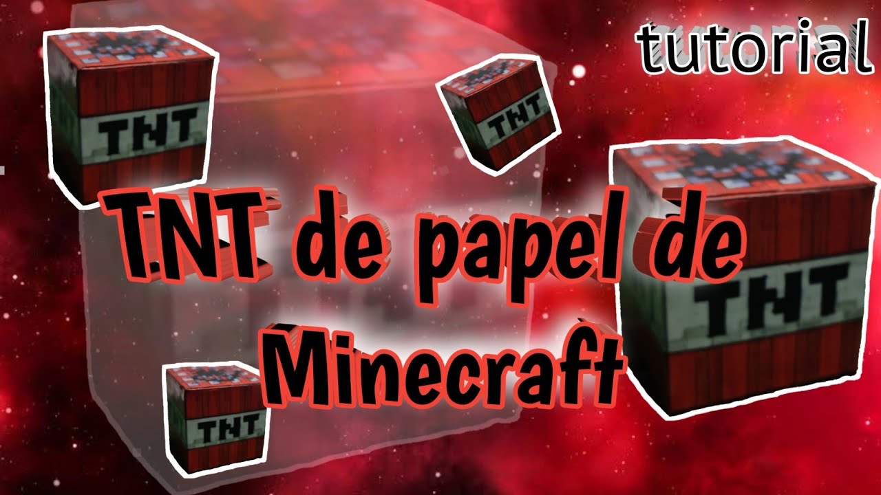 tutorial de cómo hacer la TNT de Minecraft de papel super fácil y rápido #papercraft