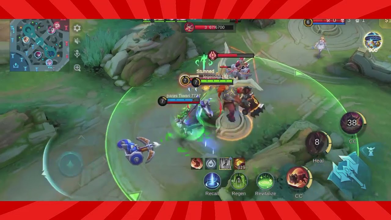 I defeted red team in moba legend 