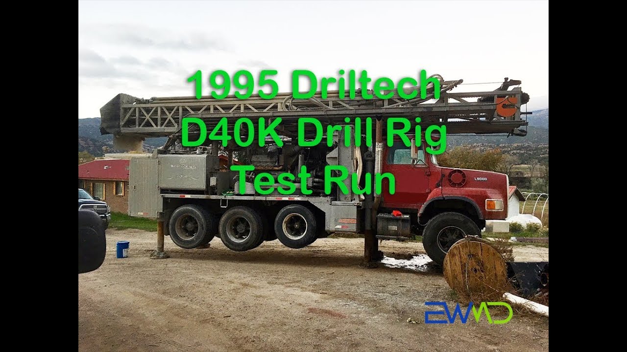 1995 Driltech D40K Drill Rig Test Run