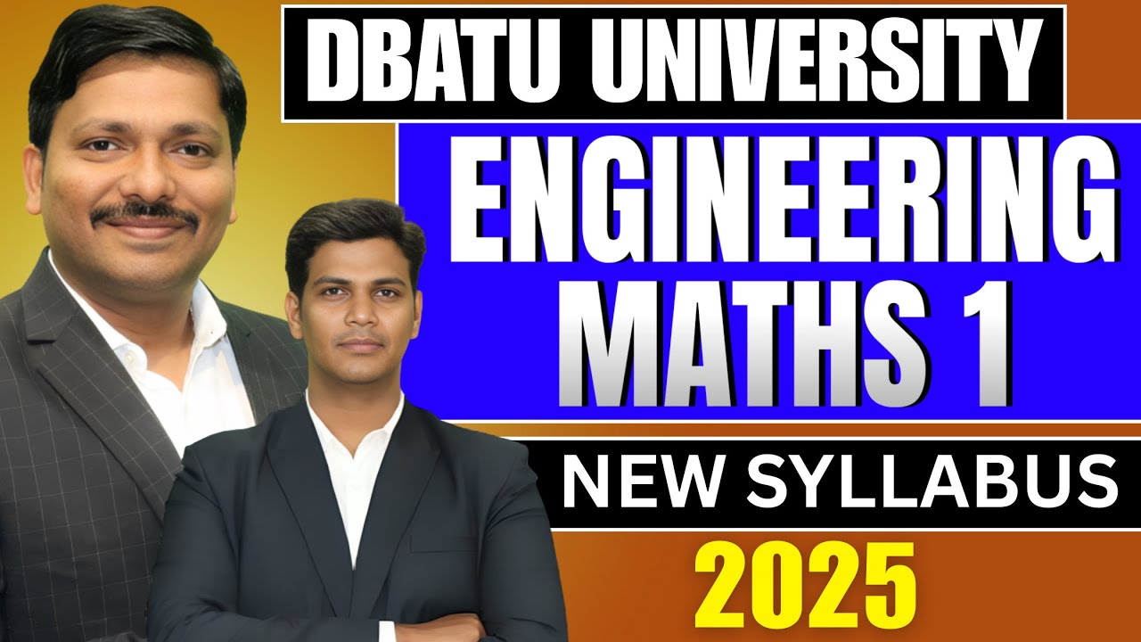 ENGINEERING MATHS 1 SYLLABUS OF DBATU UNIVERSITY | FIRST YEAR SEM 1 DBATU | DINESH SIR ENGINEERING