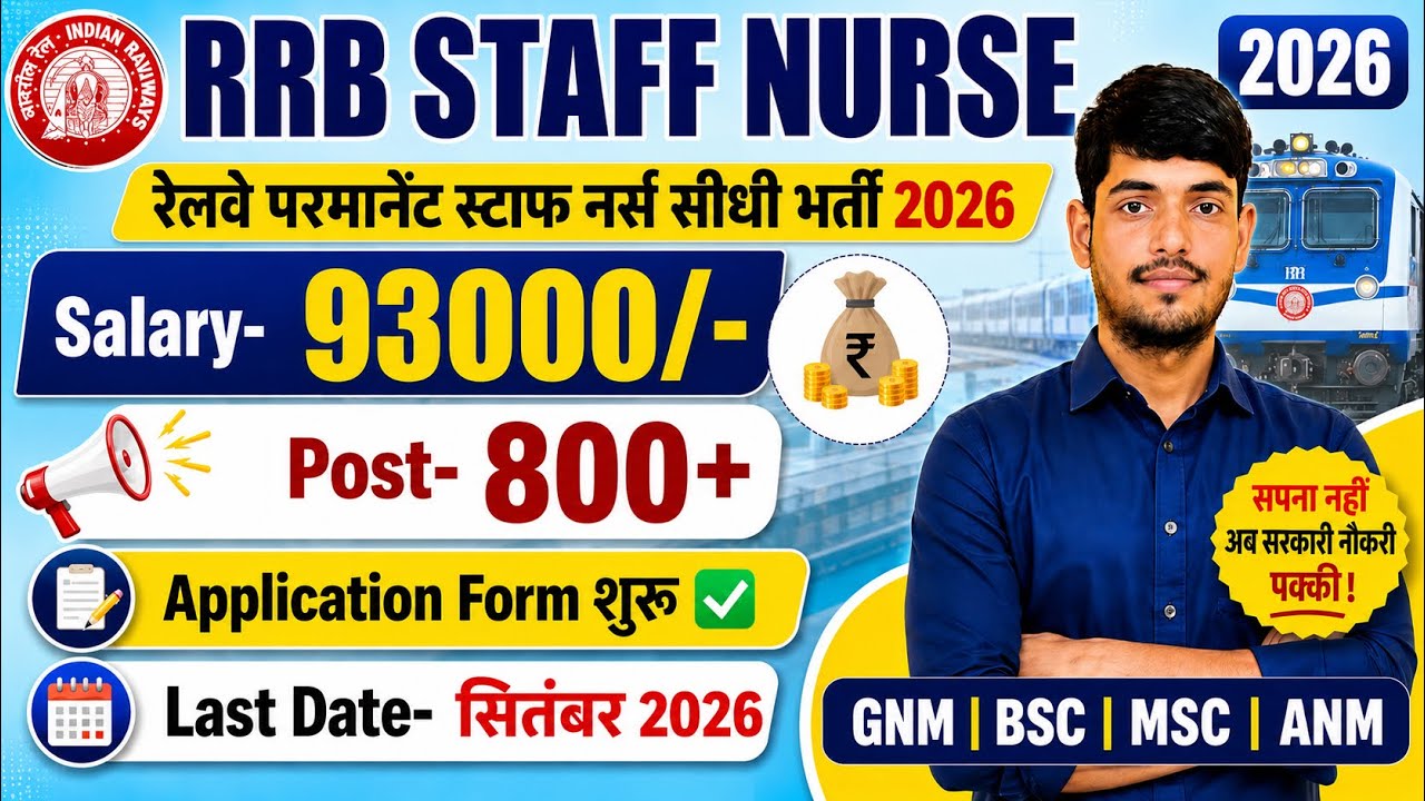 RRB Nursing Superintendent Vacancy 2026💐Railway Staff Nurse Recruitment💐RRB Paramedical Vacancy 2026