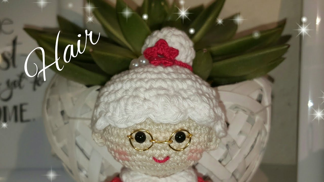 AMIGURUMI DOLL Mrs. Santa's Hair