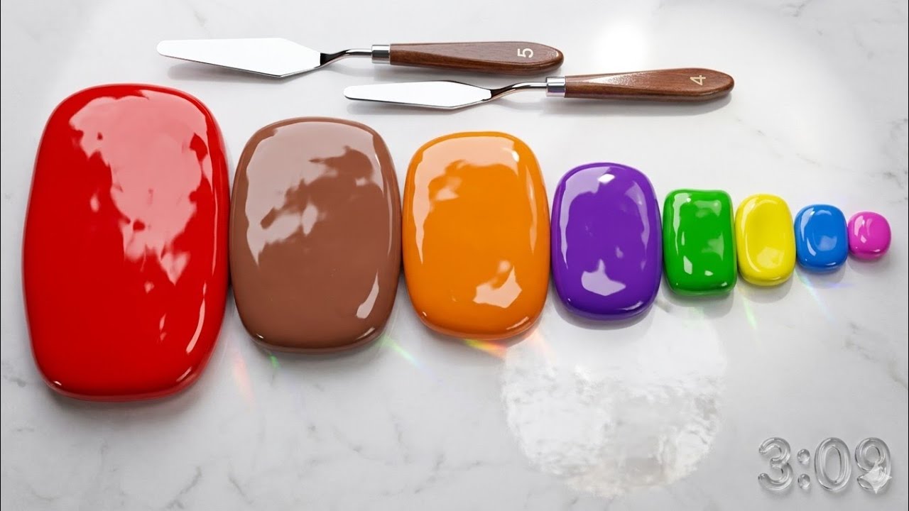 Satisfying Video | From Small to Giant! 8 Colors Clay Mixing🌈 (3 minutes) #clay #colors #trending 