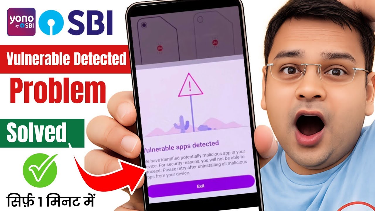 how to fix vulnerable apps detected yono sbi | yono sbi vulnerable apps detected problem solved