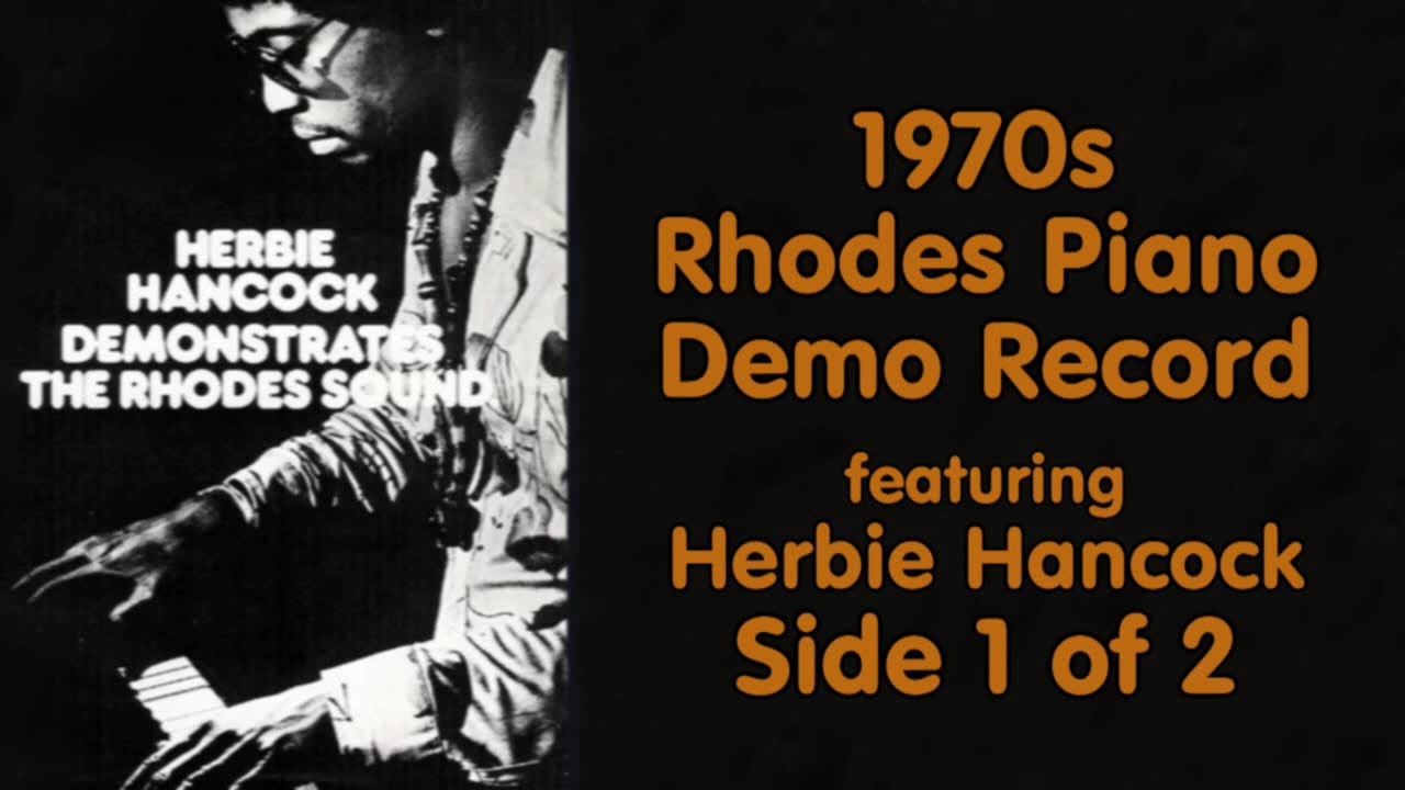 1970s Fender Rhodes Piano Demo Record featuring Herbie Hancock Side 1 of 2