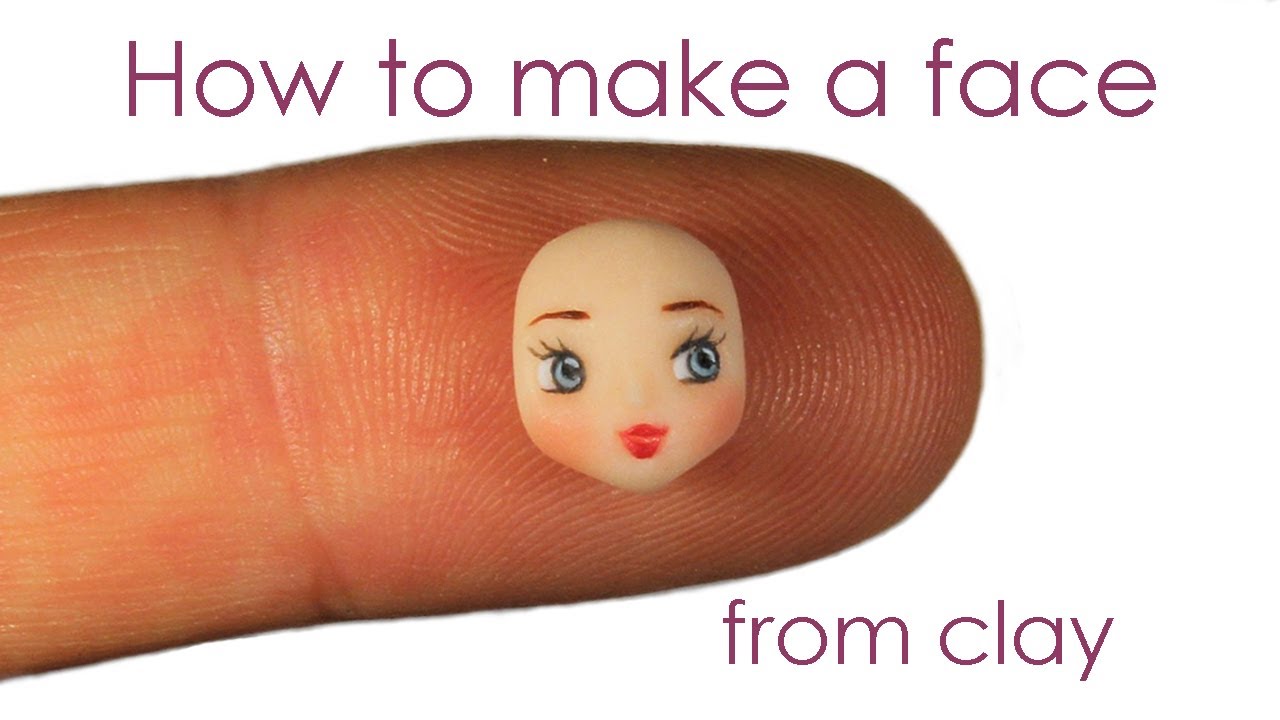 [ENG] How to make a face from polymer clay - Tutorial