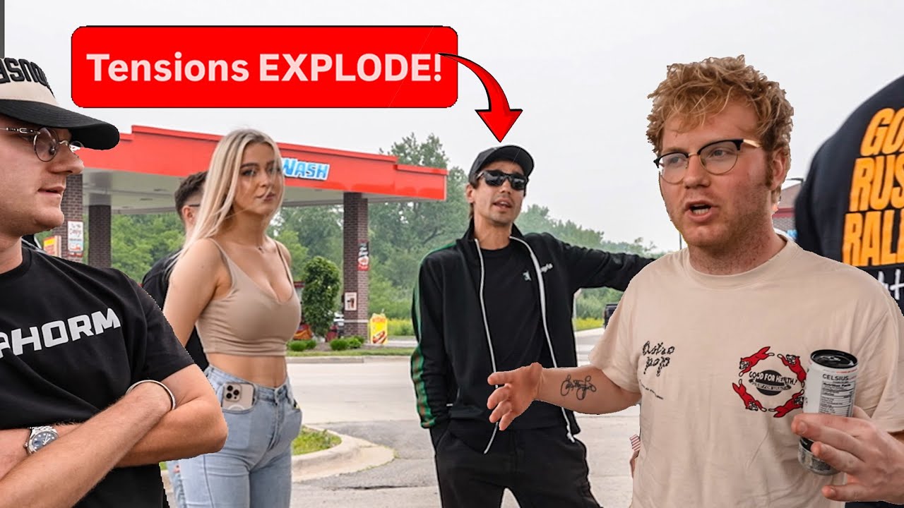 A FIGHT nearly BREAKS OUT, After a BMW Nearly CRASHES INTO SUPERCARS!