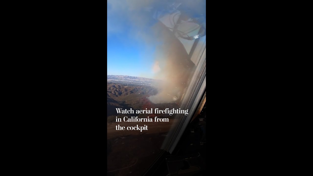 Watch aerial firefighting in California from the cockpit