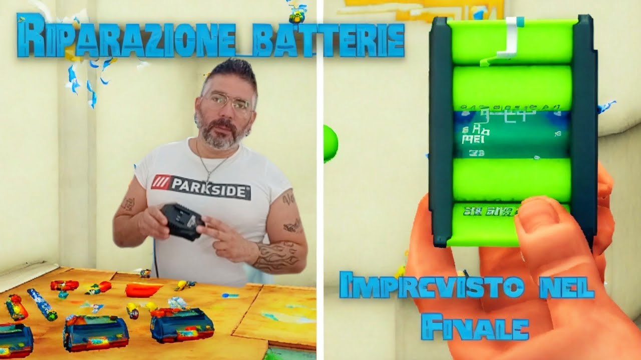 COME RIPARARE LE BATTERIE 20 VOLT PARKSIDE, SOSTITUZIONE 18650 INTERNE CON IMPREVISTO FINALE